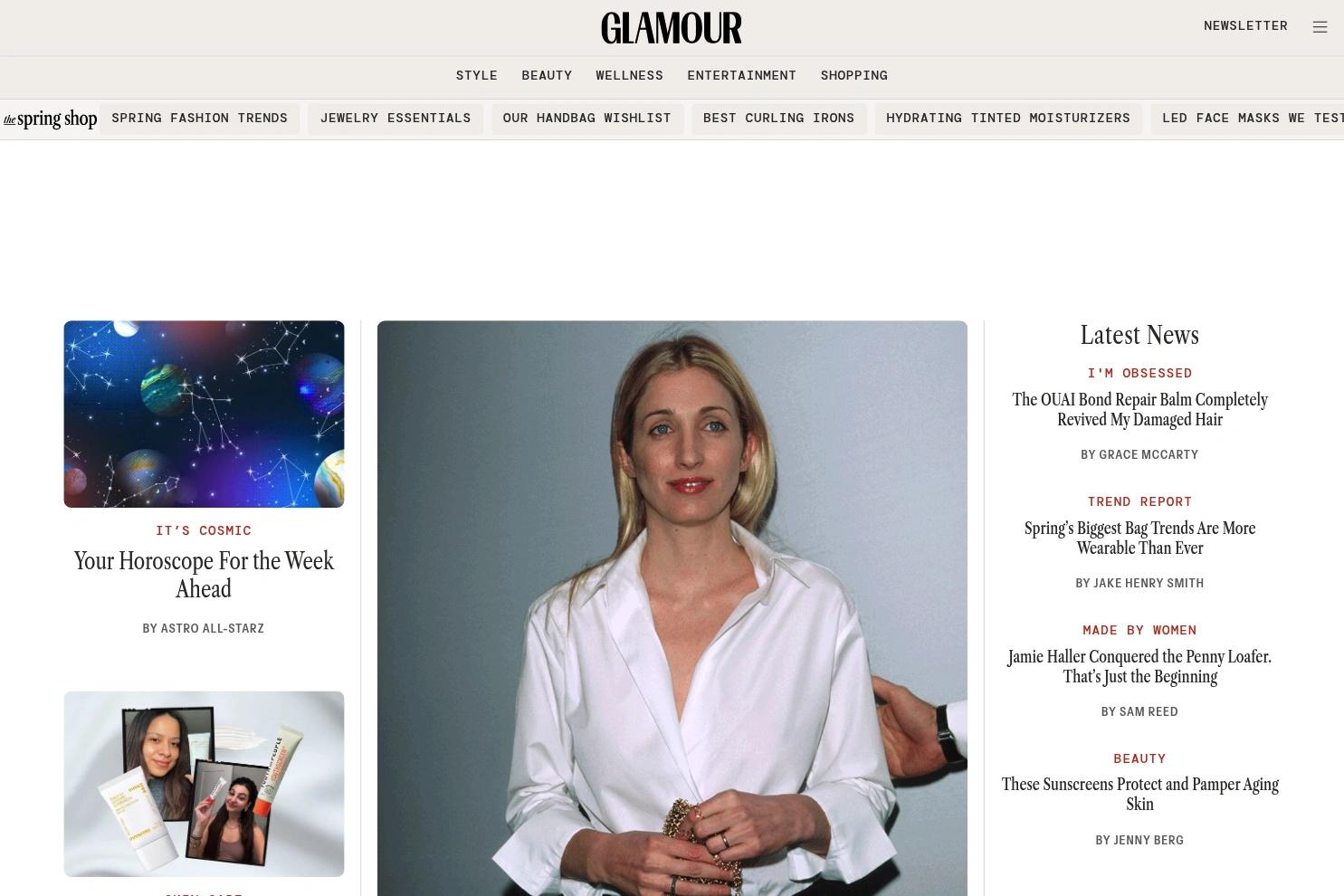 Glamour website screenshot
