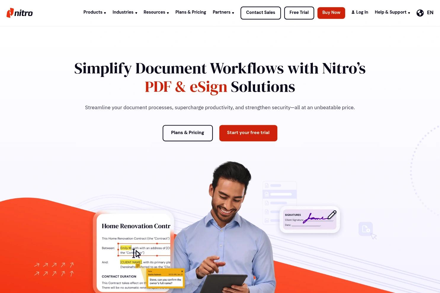 Nitro website screenshot