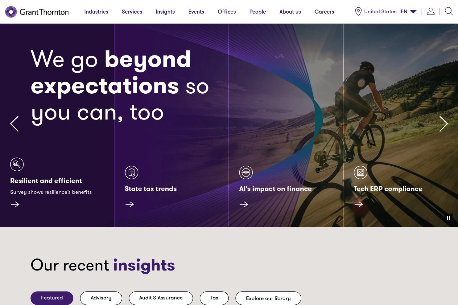 Grant Thornton website screenshot