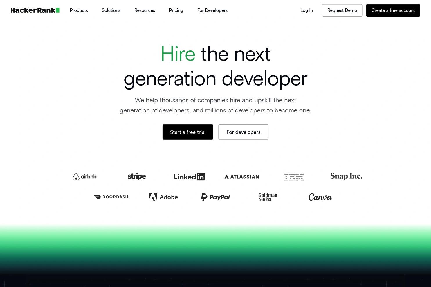 HackerRank website screenshot
