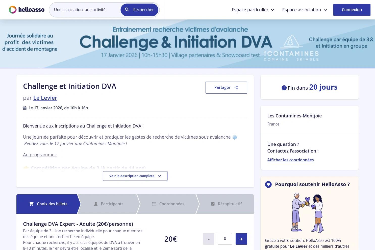 helloasso.com website screenshot
