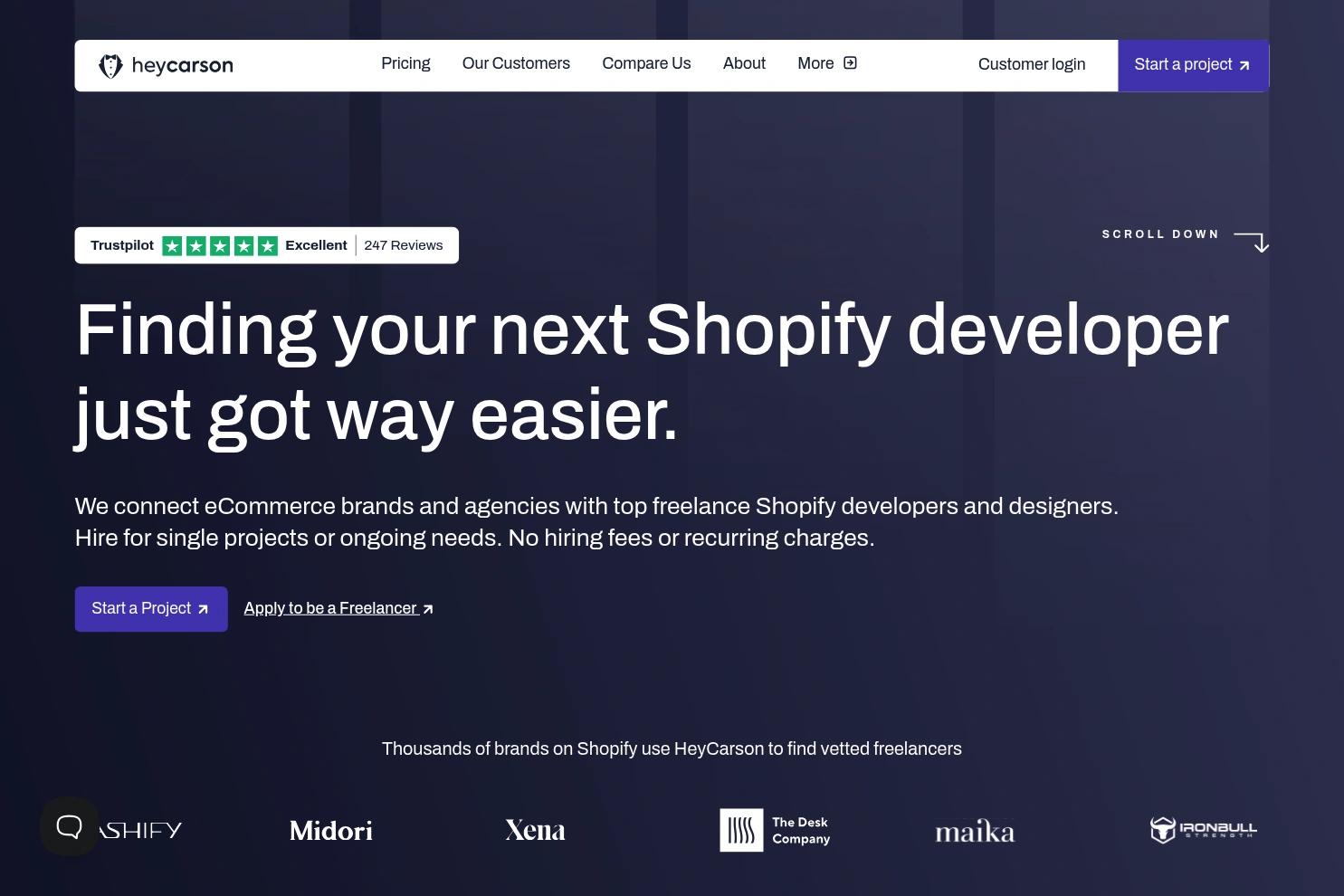 HeyCarson website screenshot