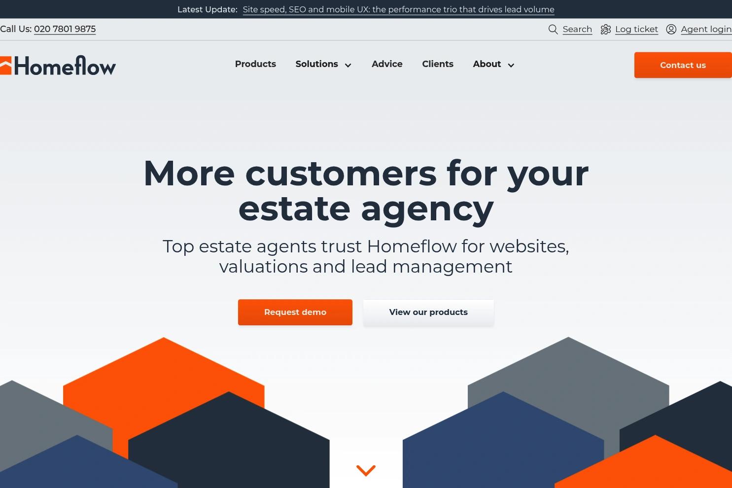 Homeflow website screenshot