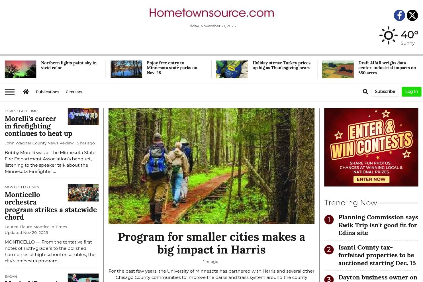 Hometown Source website screenshot