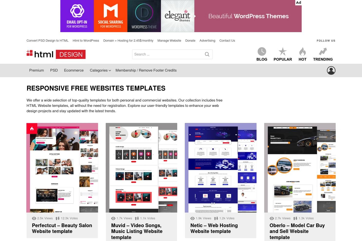 HTML Design website screenshot