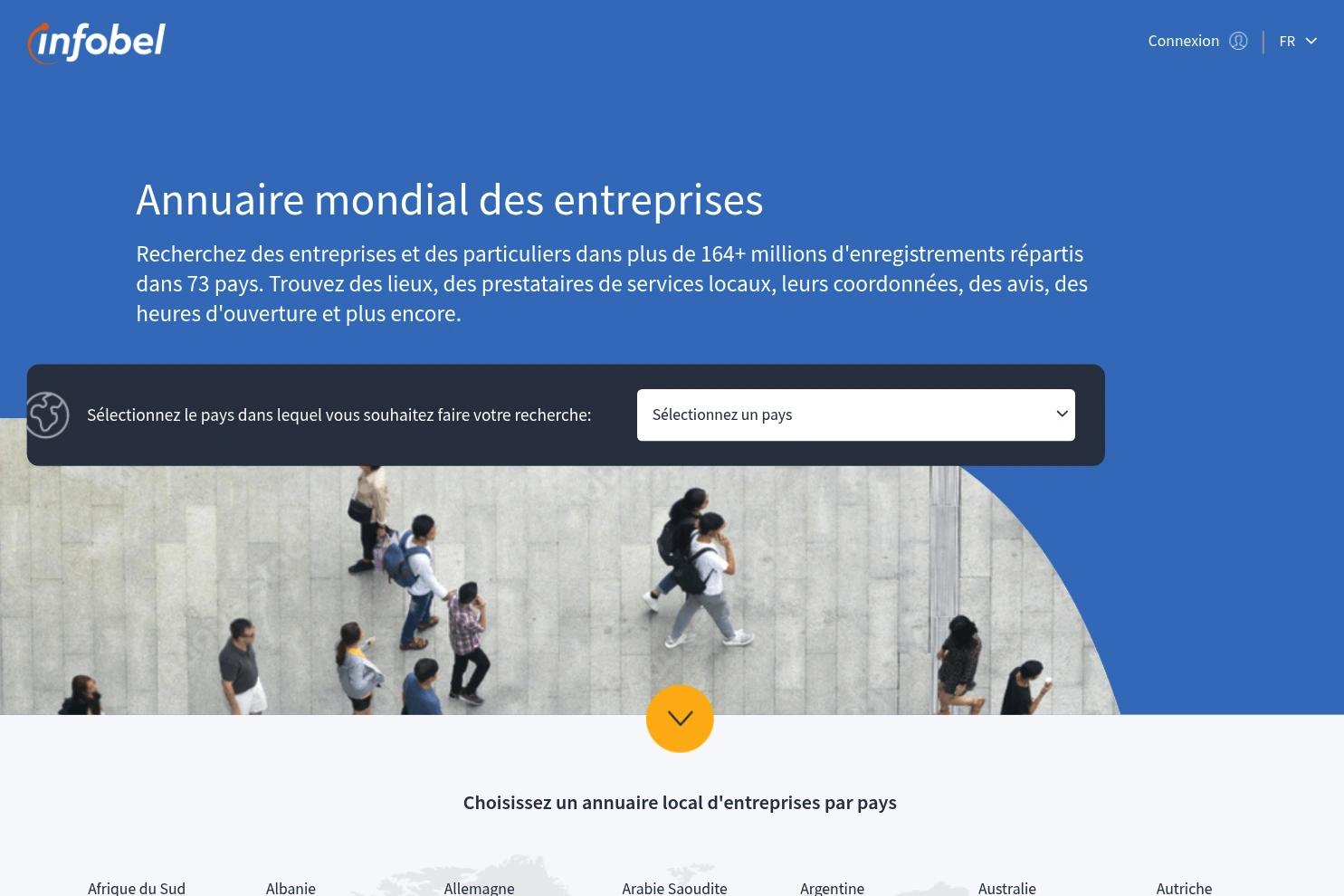 Infobel website screenshot