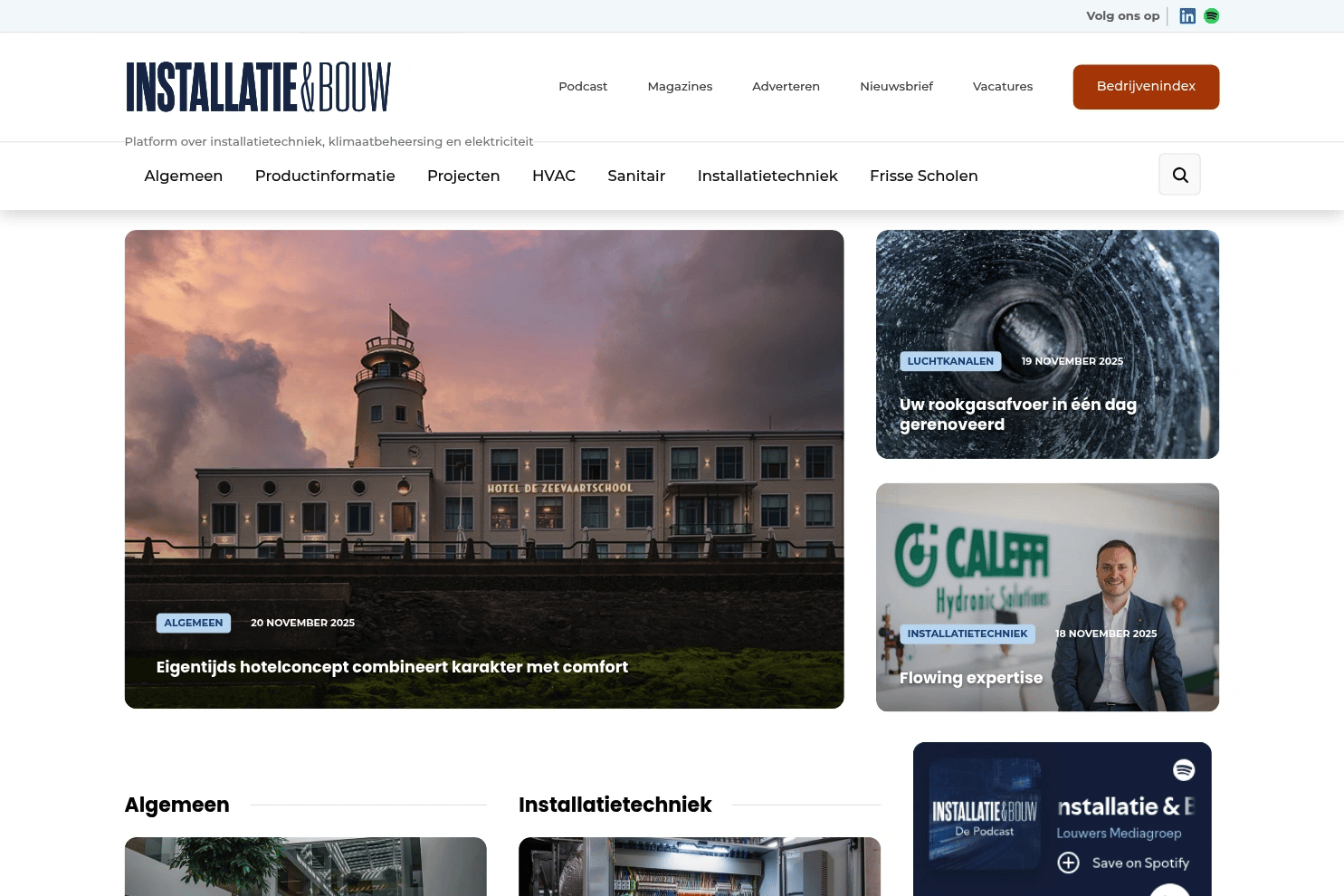 Installatie & Bouw website screenshot