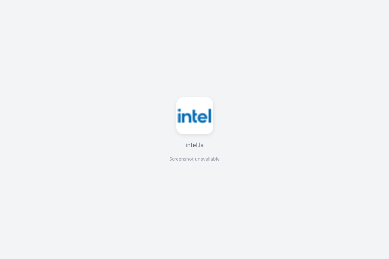 Intel website screenshot