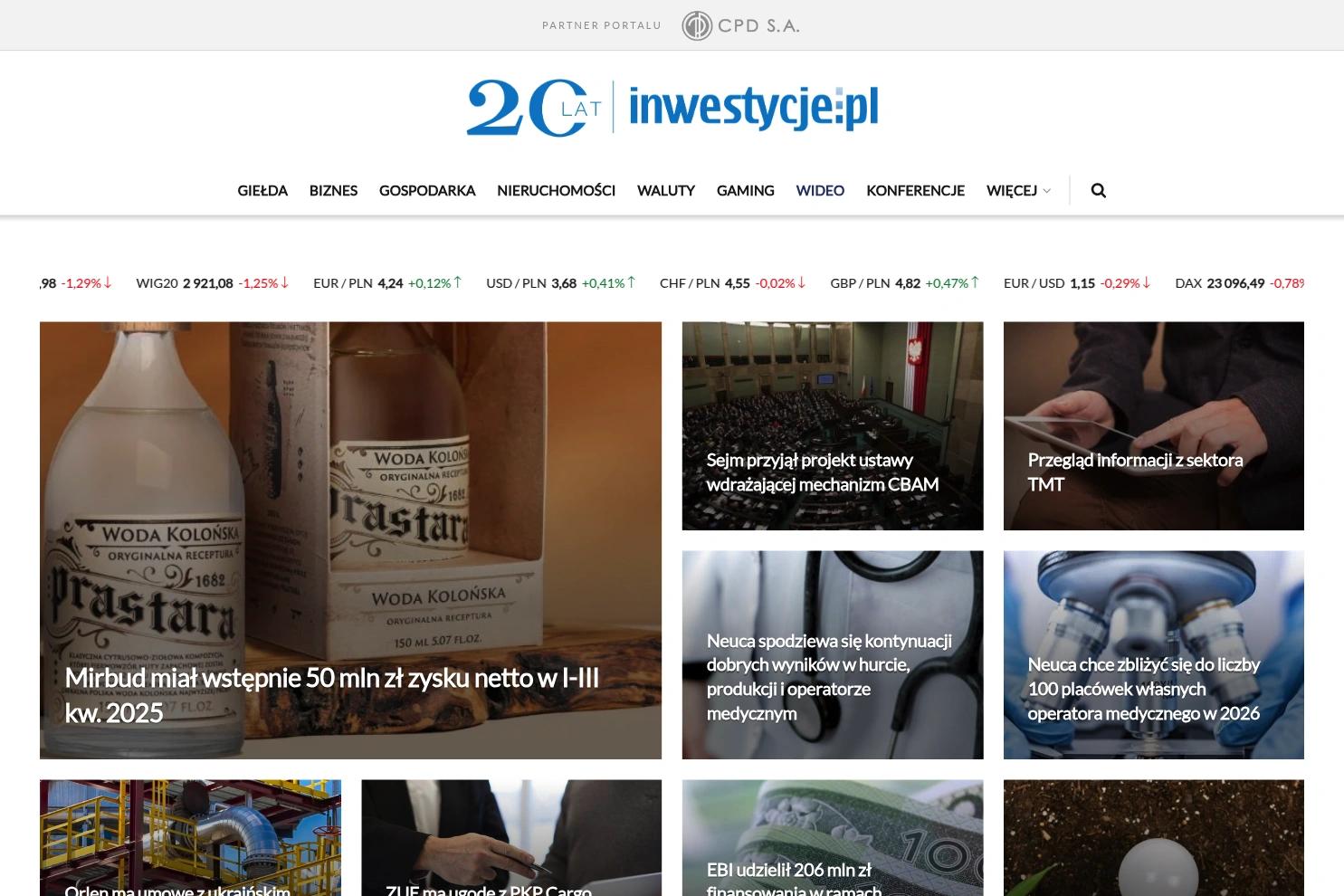 Inwestycje.pl website screenshot