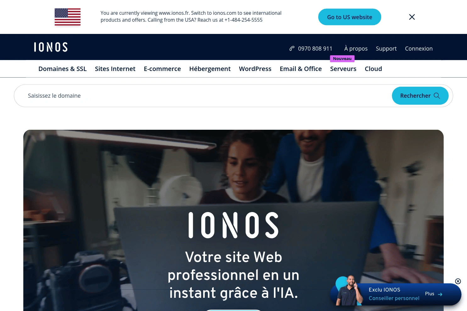 IONOS website screenshot