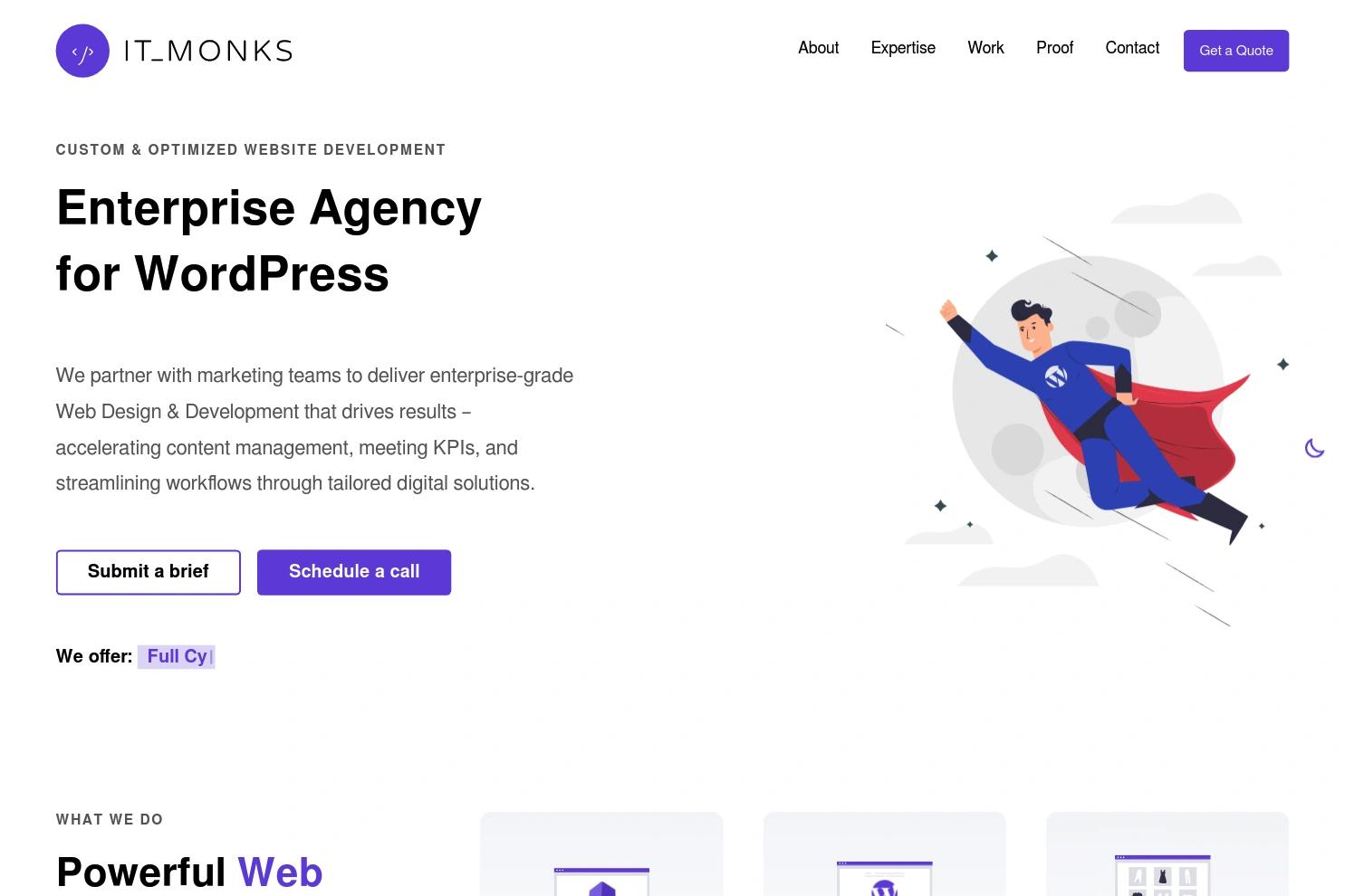 IT Monks website screenshot