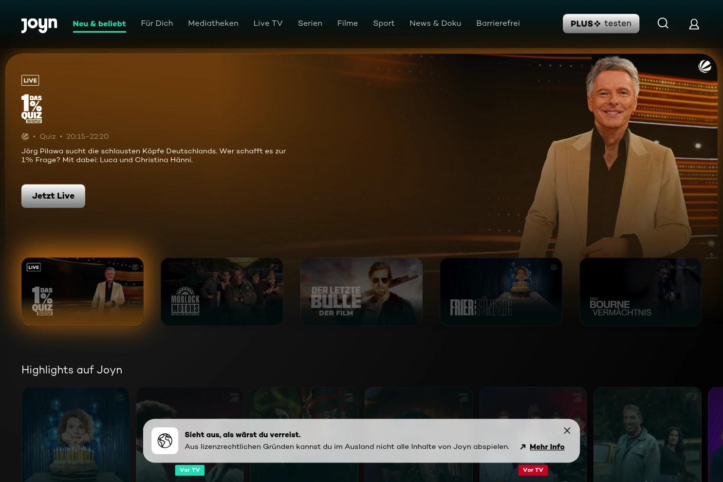 Joyn website screenshot