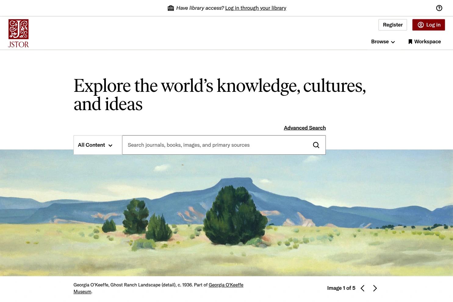 JSTOR website screenshot