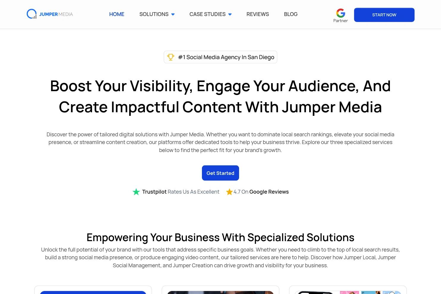 Jumper Media website screenshot