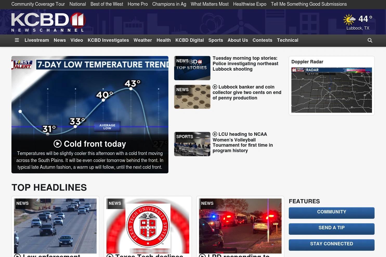 KCBD NewsChannel11 website screenshot