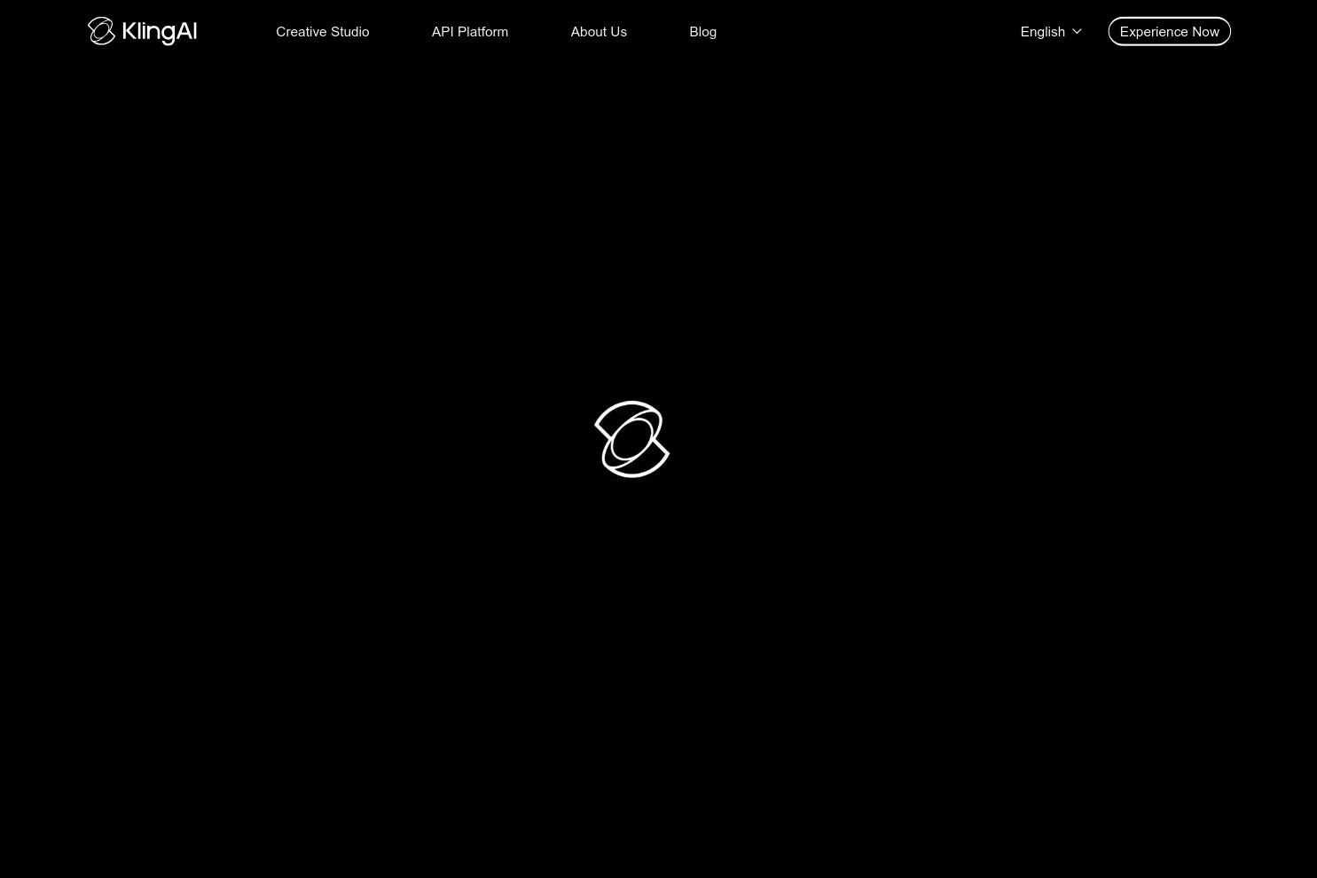 Kling AI website screenshot