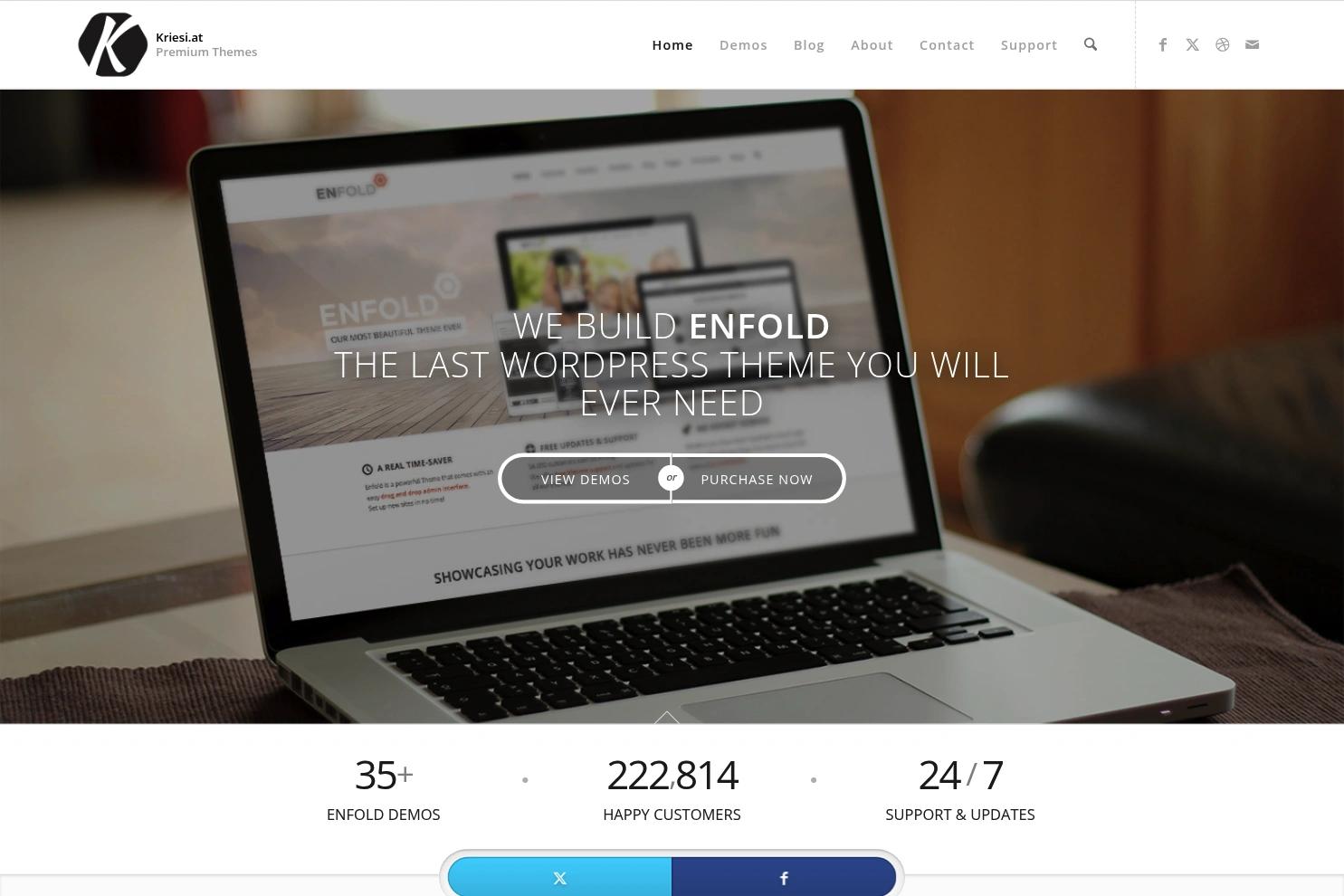 Kriesi.at / Enfold website screenshot