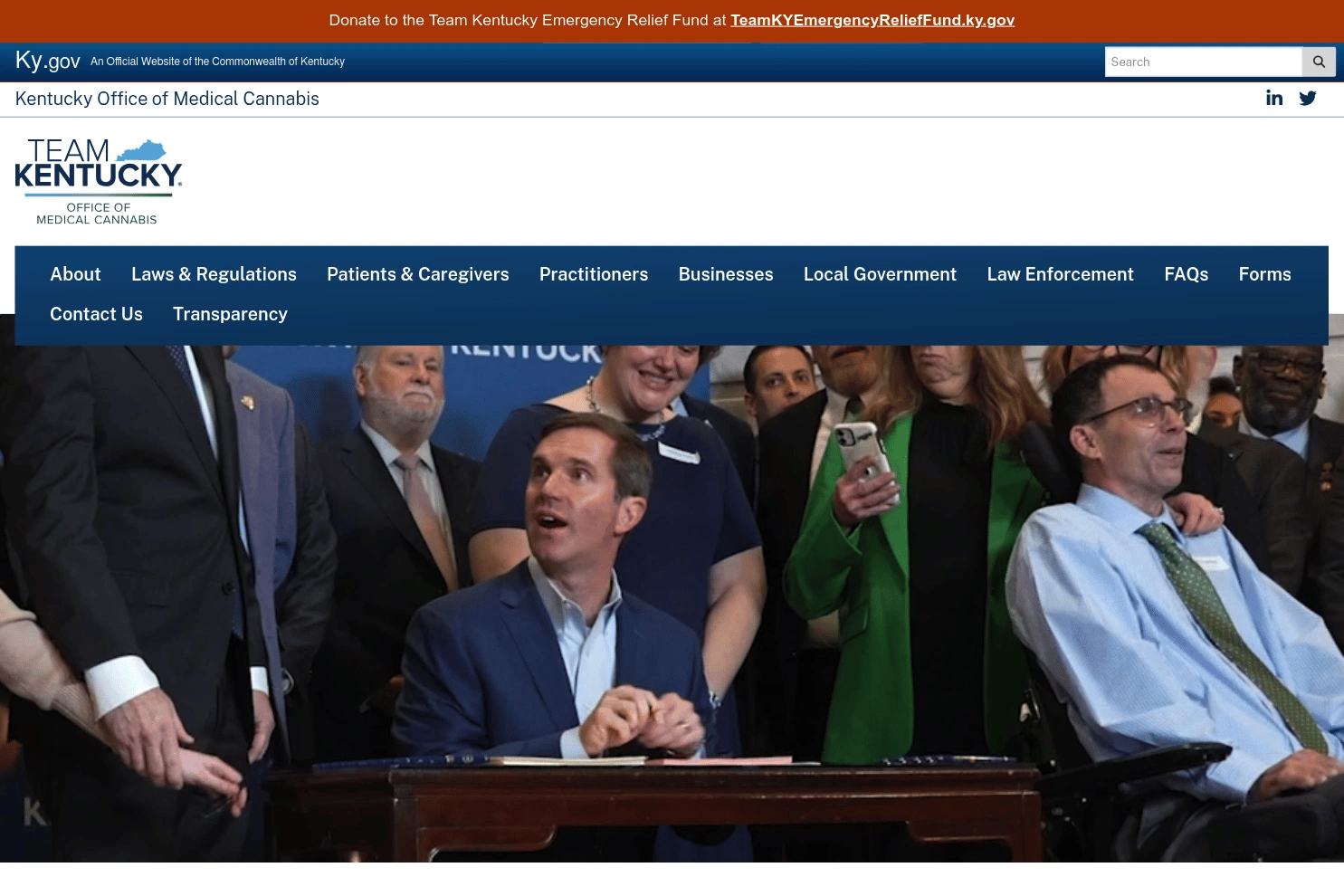 Commonwealth of Kentucky website screenshot