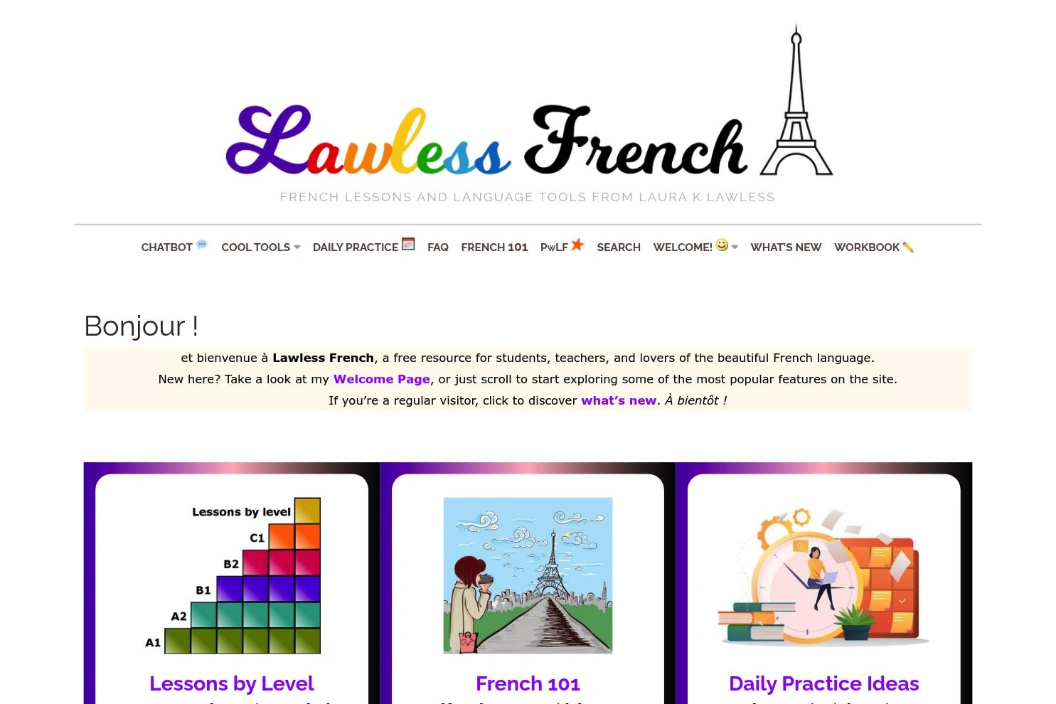 Lawless French website screenshot