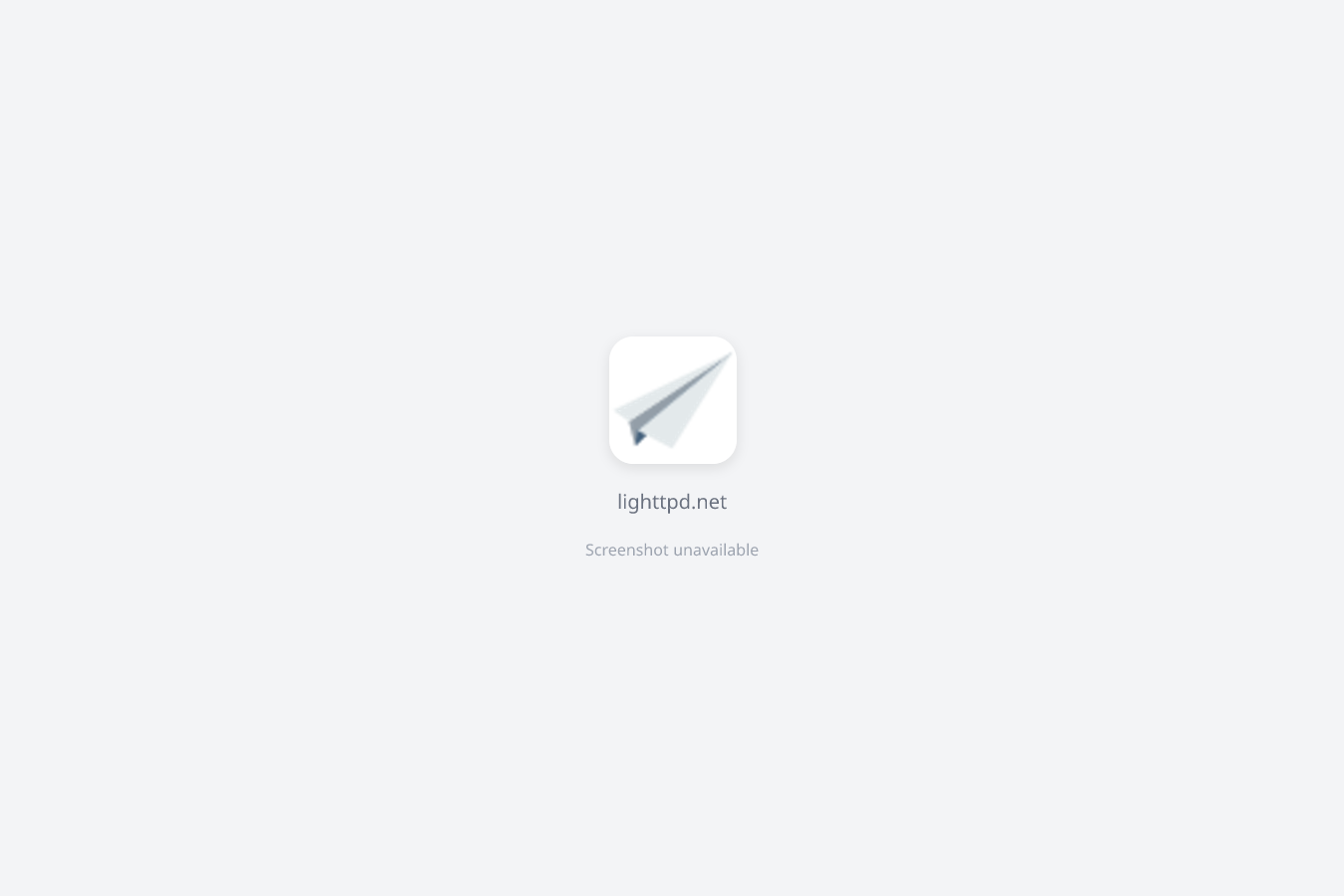 Lighttpd website screenshot