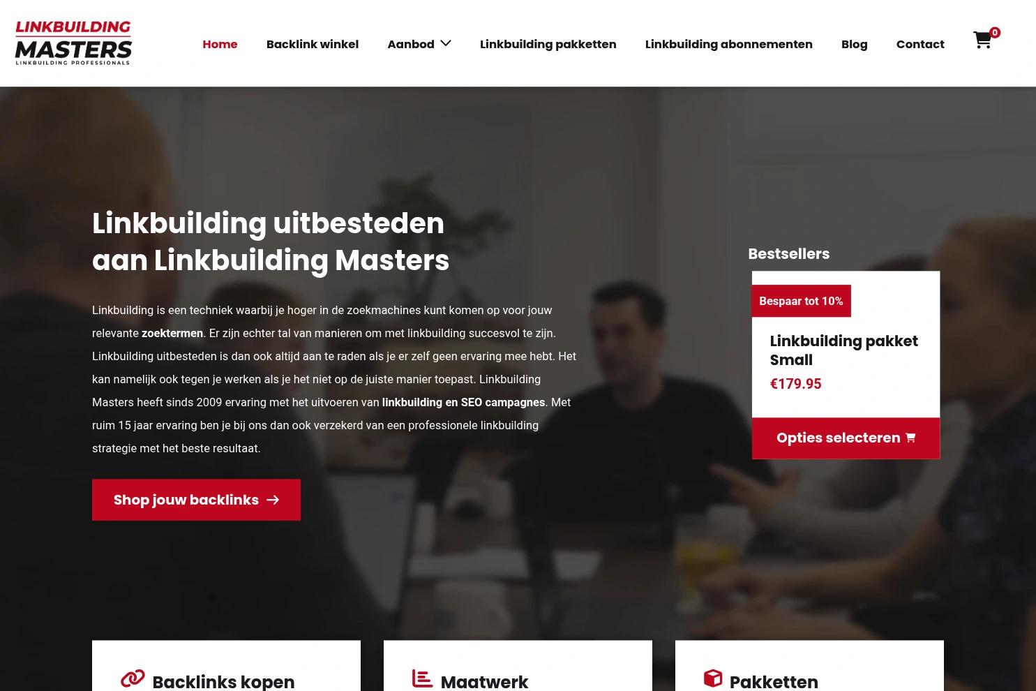 Linkbuilding Masters website screenshot