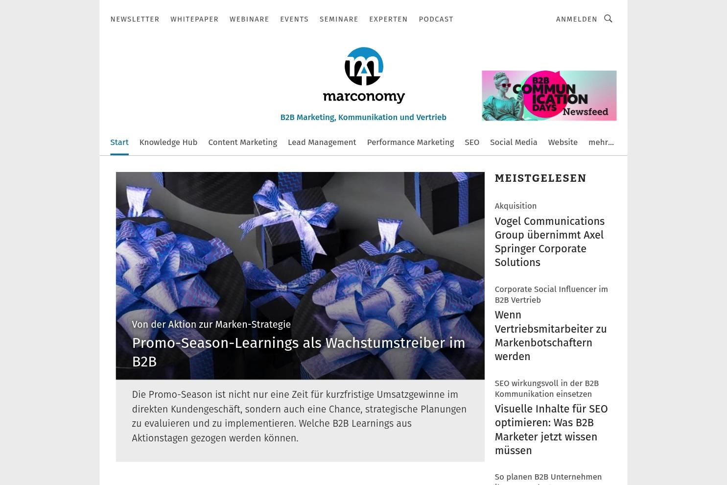 marconomy website screenshot