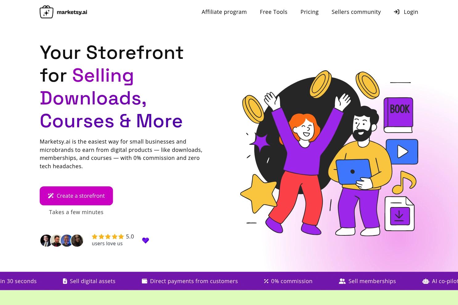 Marketsy.ai website screenshot