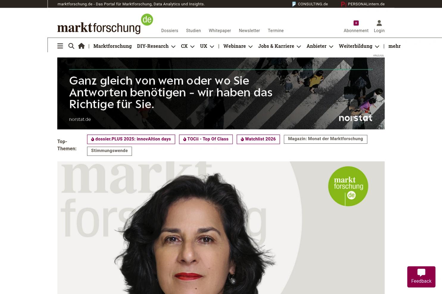 marktforschung.de website screenshot