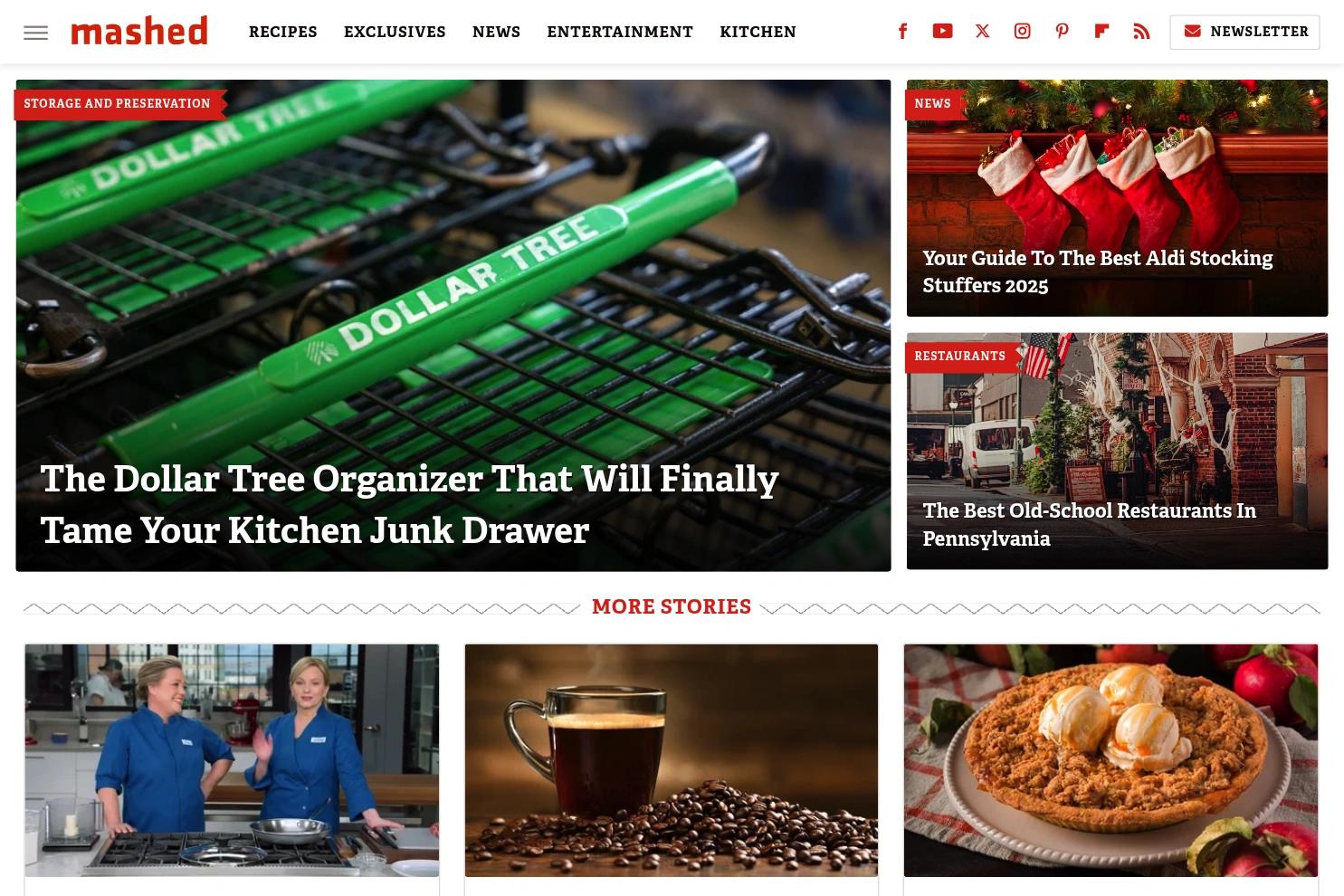 Mashed website screenshot