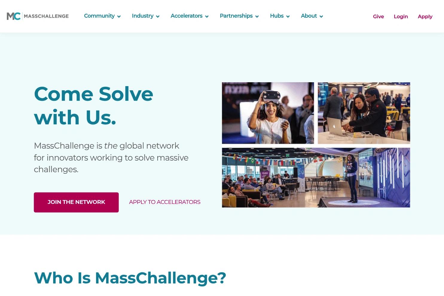 MassChallenge website screenshot
