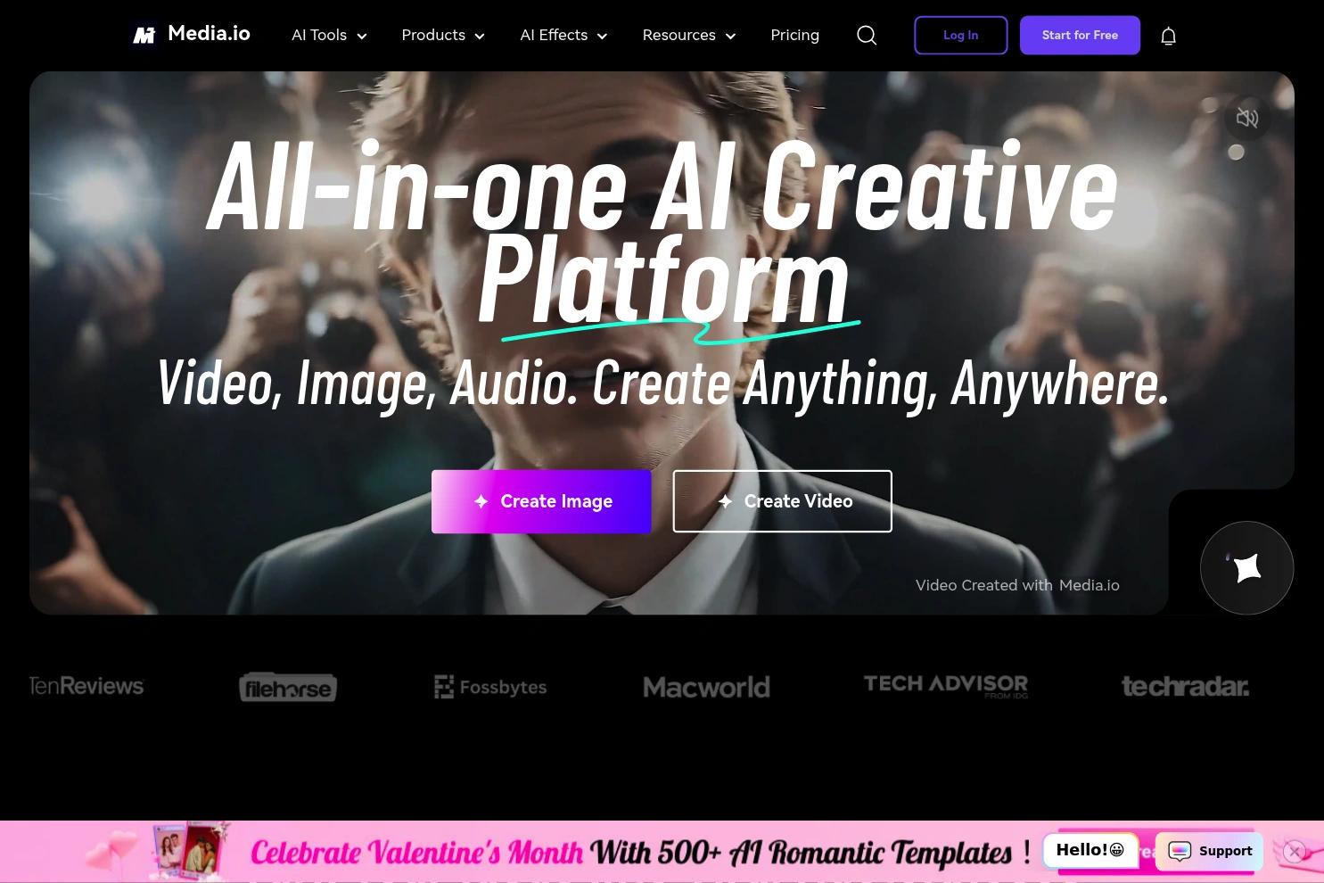 Media.io website screenshot