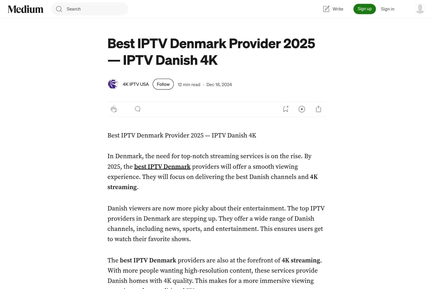 Medium website screenshot
