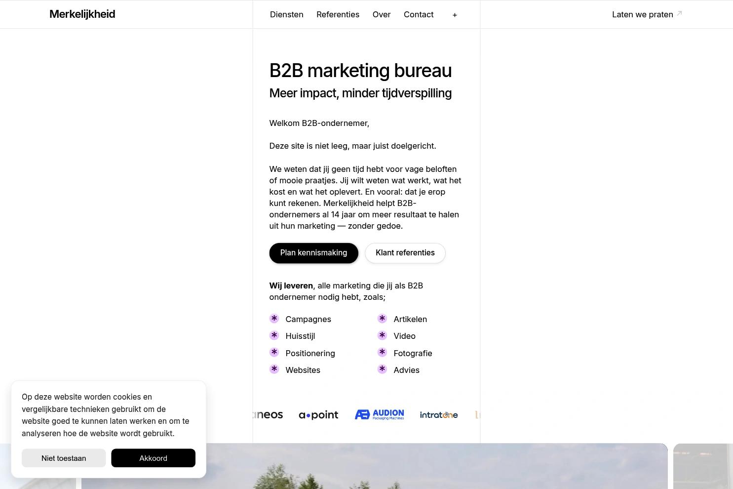 Merkelijkheid website screenshot