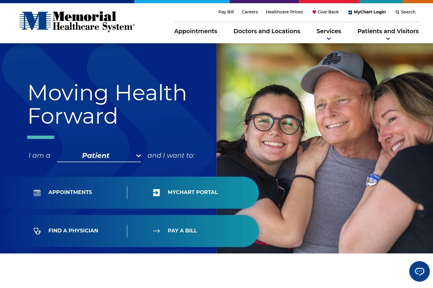 Memorial Healthcare System website screenshot