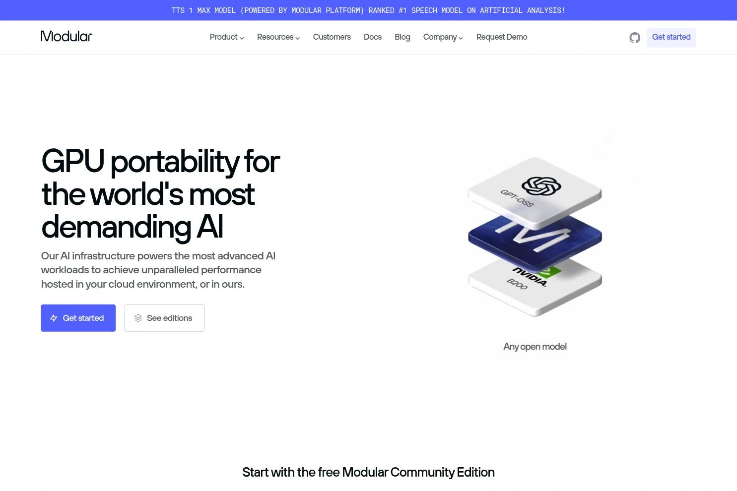 Modular website screenshot
