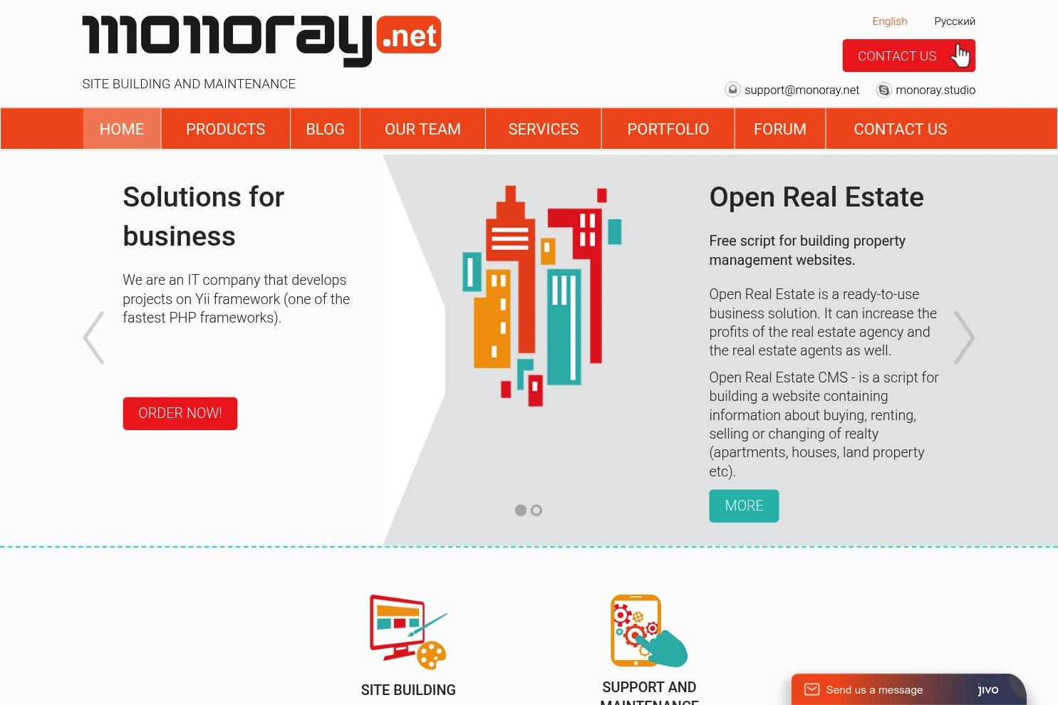 MonoRay website screenshot