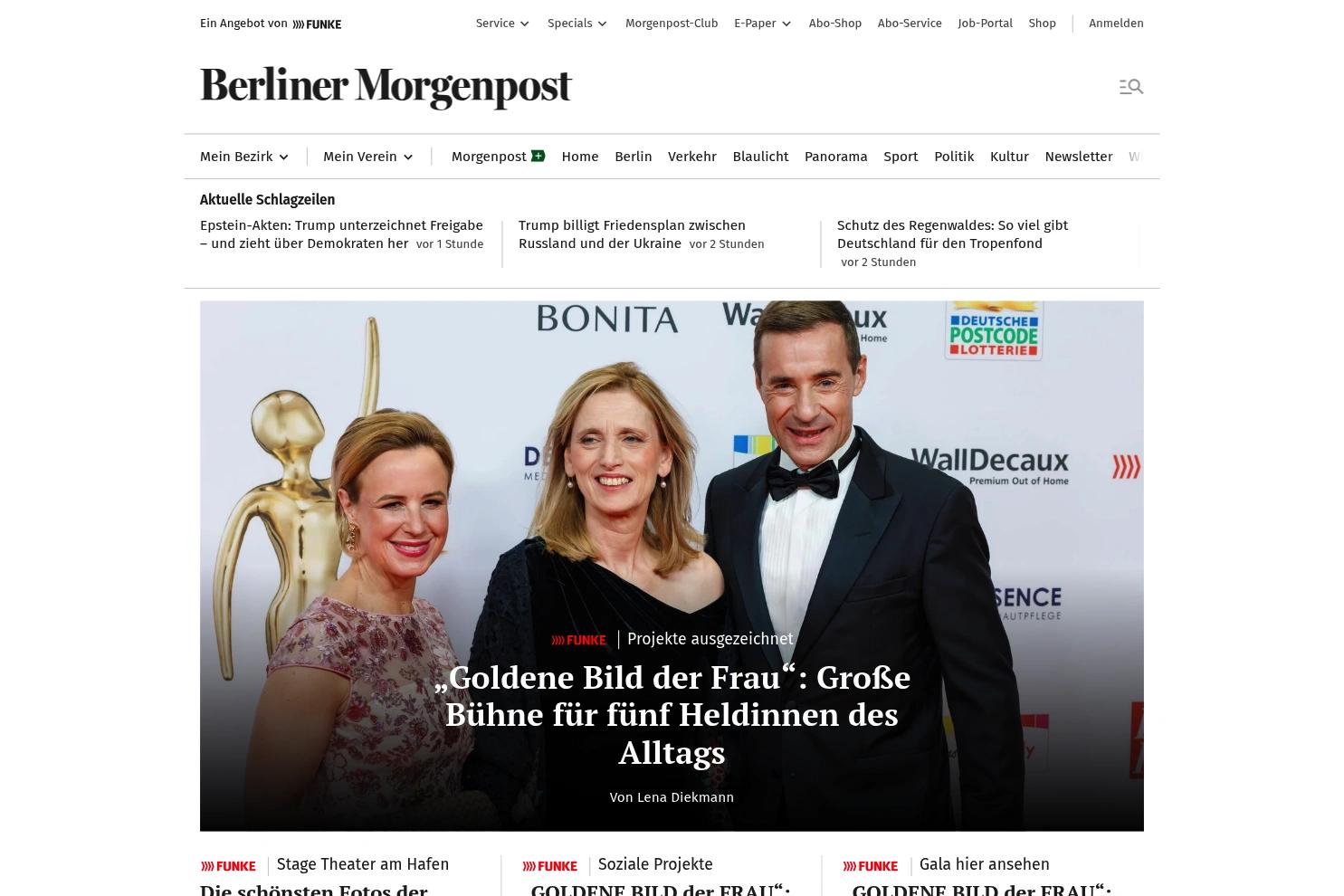 Berliner Morgenpost website screenshot