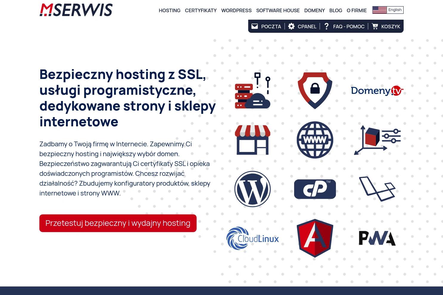 MSERWIS website screenshot