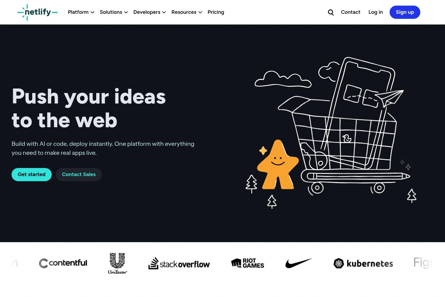 Netlify website screenshot