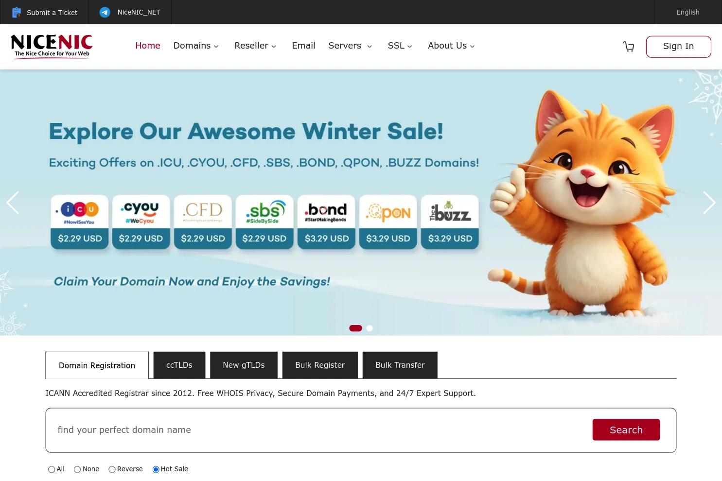 NiceNic website screenshot