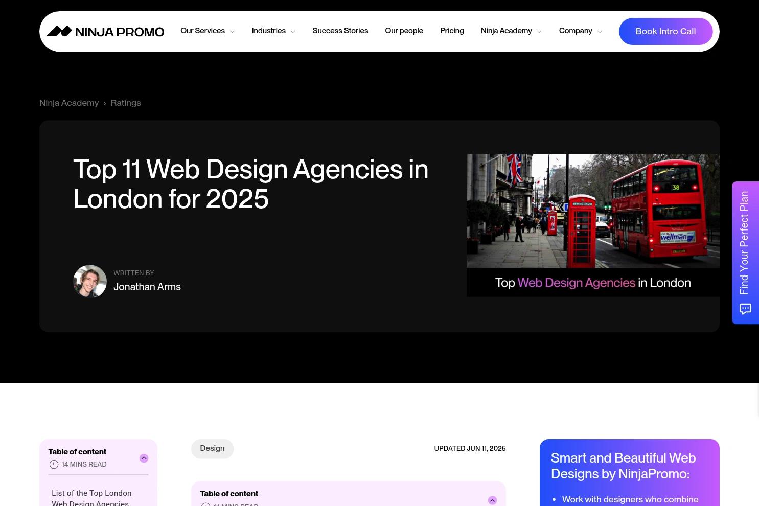 Ninja Promo website screenshot