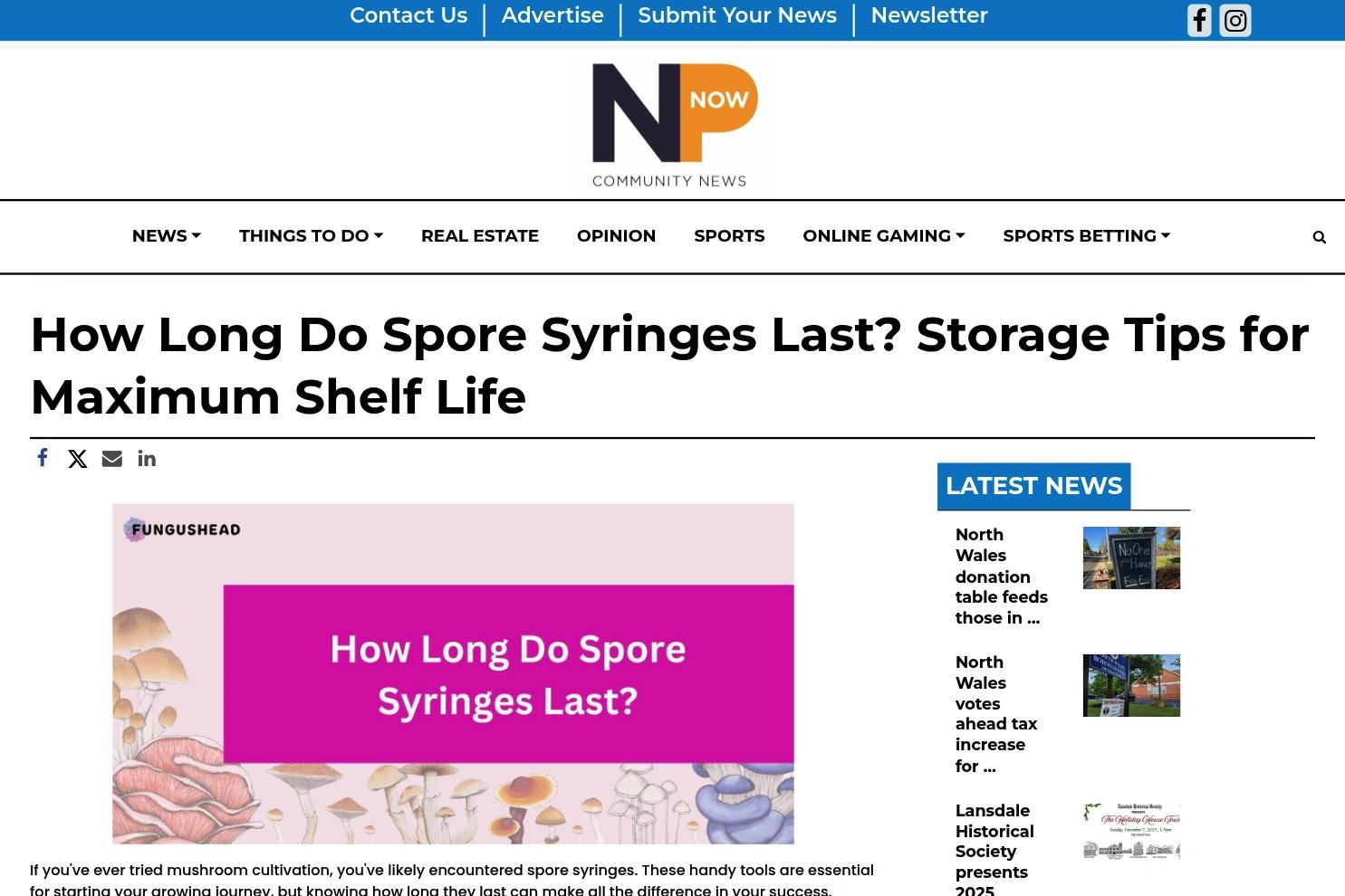 North Penn Now website screenshot