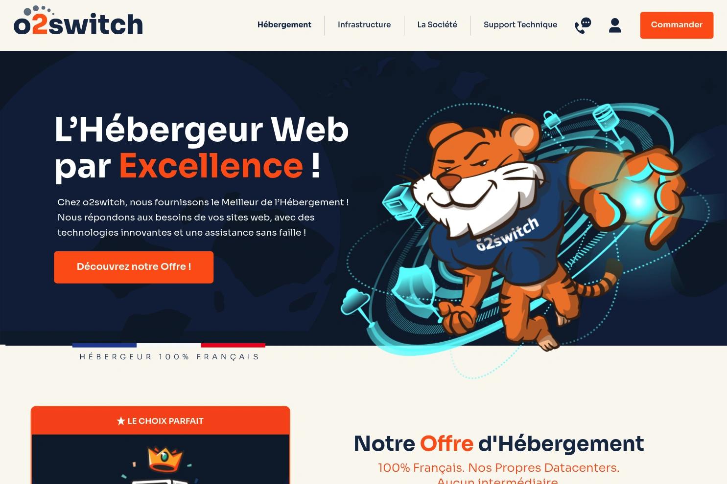 o2switch website screenshot