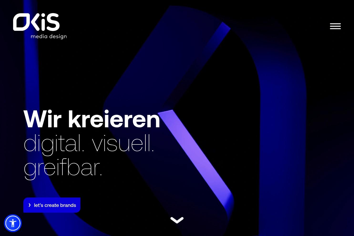 OKiS media design website screenshot