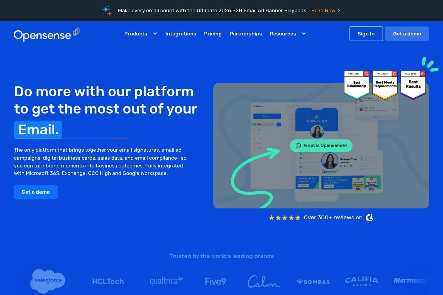 Opensense website screenshot