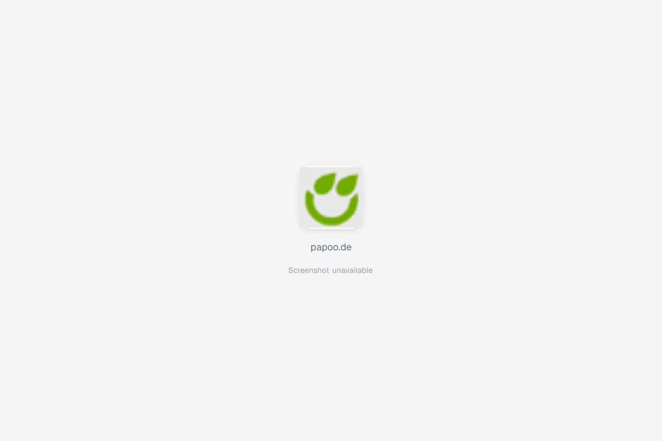 Papoo CMS website screenshot