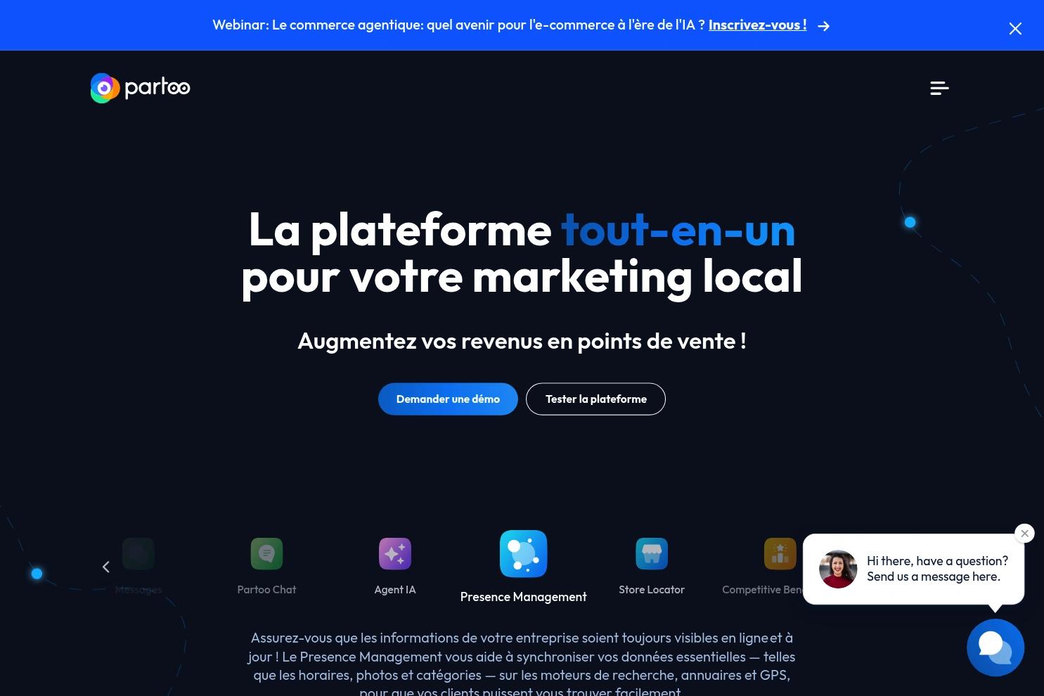 Partoo website screenshot