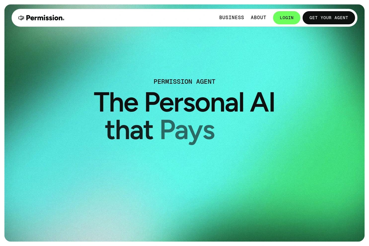 Permission Agent website screenshot