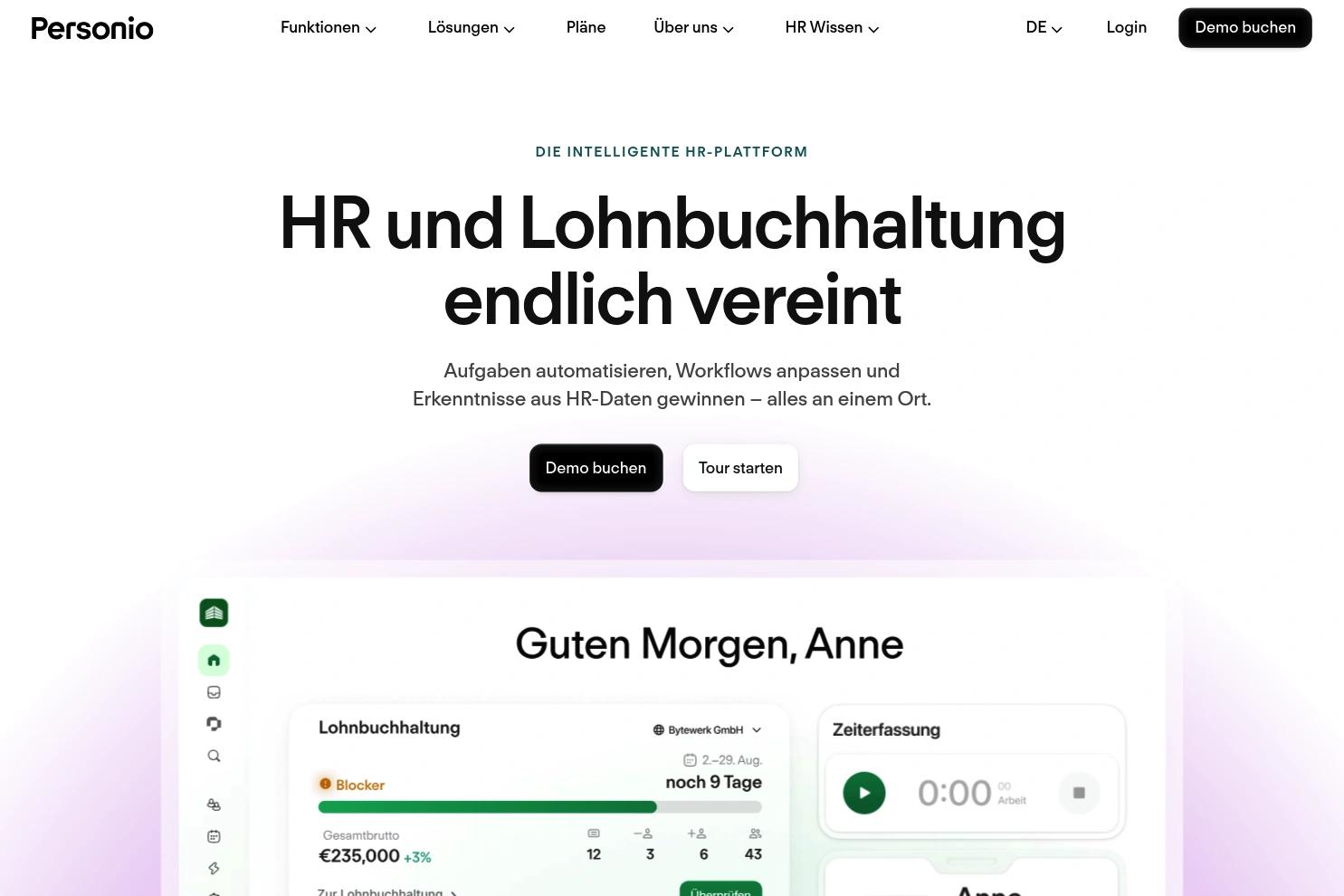 Personio website screenshot