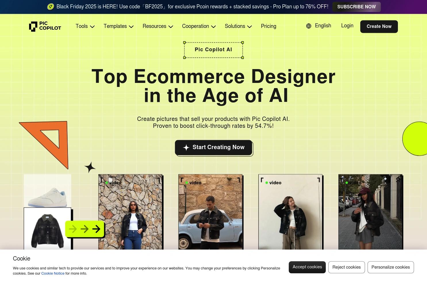 Pic Copilot AI website screenshot
